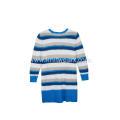 Women's Knitted Color Block Stripes V-Neck Pullover